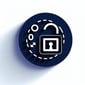 zero knowledge encryption icon in navy blue color with pure white background