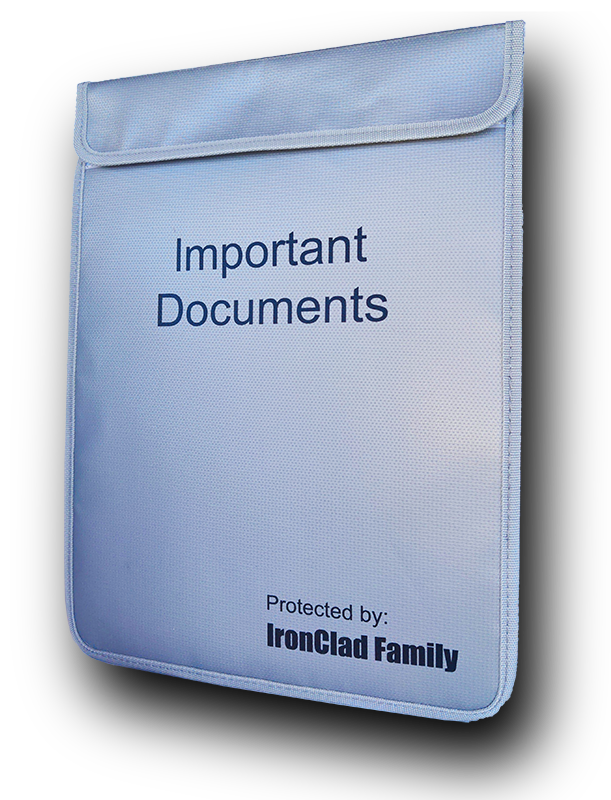 IronClad Family fireproof document storage bag