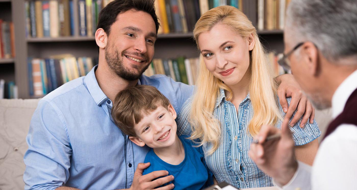 Advisor with Happy Family